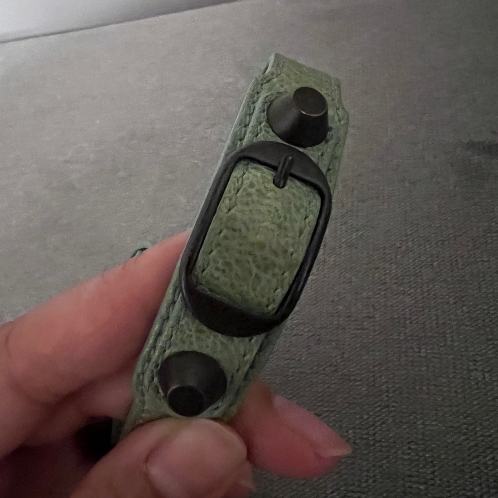 Balenciaga triple tour Mint Green Wrap Bracelet with Studs - Picture 5 of 5